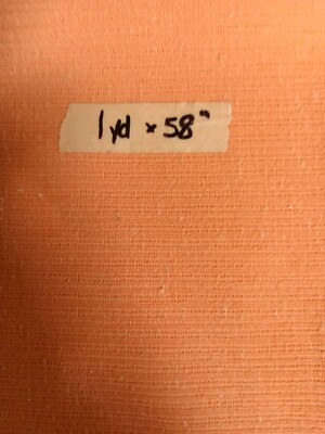Vintage Mid Century Woven Orange Fabric 1 yard X 58