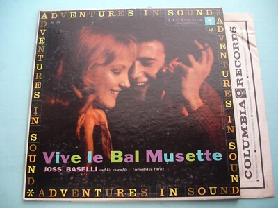 JOSS BASEELLI & HIS ENSEMBLE Vive le Bal Musette ADVENTURES IN SOUND Lp VG Paris-image