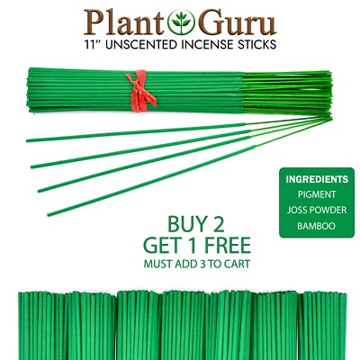 100 GREEN Unscented Incense Sticks 11