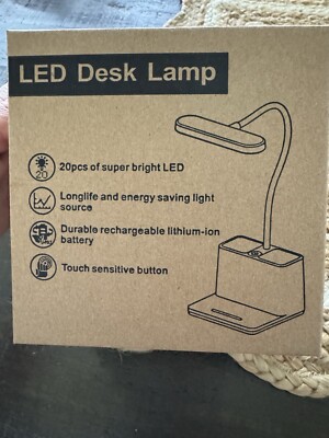 Regulable LED Escritorio Luz Sensor Táctil Mesa Lámpara De Lectura Junto Cama US-image