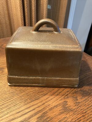 Creative Co-op Reactive Glaze Stoneware BUTTER DISH with Lid NEW-image