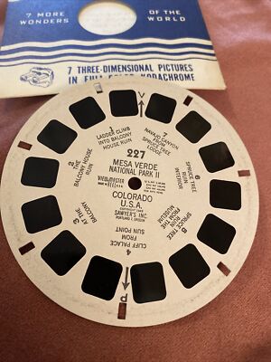 Viewmaster, Mesa Verde 227 Colorado, Vintage View-Master Reel RVM22-image