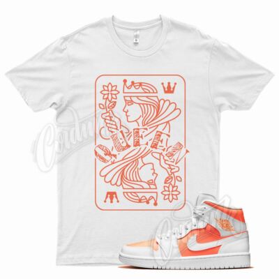 White QUEEN Shirt for J1 1 Mid Bright Citrus Orange 11-image