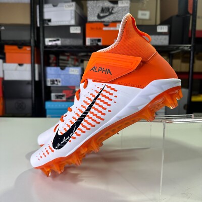 Nike Alpha Menace Pro 2 Mid Football Cleats Mens 12 Orange White BV3945-103-image