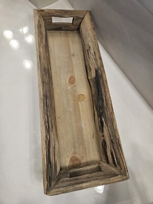Creative Co-op Wood Tray Rectangular - distressed-image