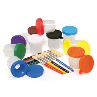 Creativity Street Paint Cups with Brushes, Set of 20-image