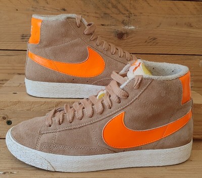 Nike Blazer Mid Suede Trainers UK5/US7.5/EU38.5 518171-202 Beige/Orange/White-image