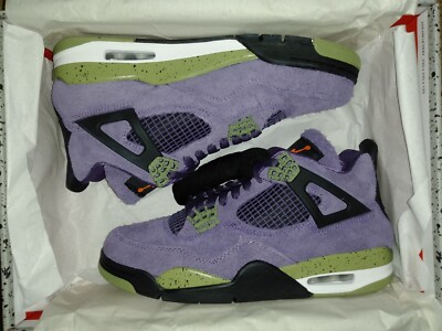 Wmns Air Jordan 4 Retro Canyon Purple/Safety Orange AQ9129-500 Size 8.5-image