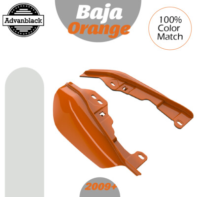 Advanblack Baja Orange Mid Frame Air Deflectors Fits Harley Touring 2009+-image