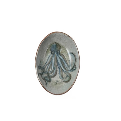 Creative Co-op Small Hand-Painted Octopus Dish-image