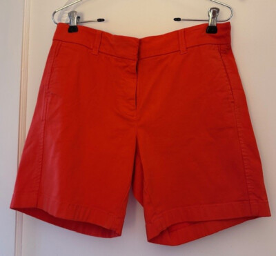 J Crew Womens Orange Chino Cotton Shorts Size 4,  7