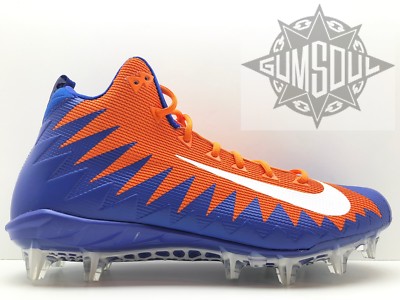 NIKE ALPHA MENACE PRO MID FOOTBALL CLEATS BLUE ORANGE GATORS 884527 sz 13-image