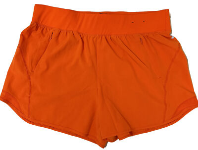 Tek Gear Women's Mid Rise workout Shorts, Orange Stretch XL EUC-image