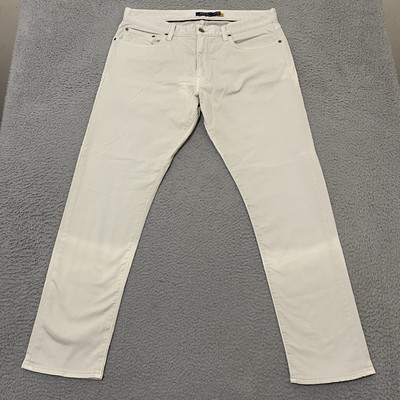 Polo Ralph Lauren Pants Mens 34x32 Ivory Cream Sullivan Slim Measure 36x30.5-image