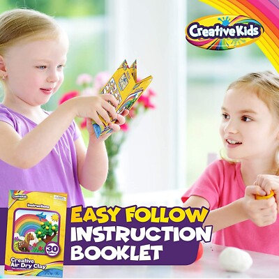 Creative Kids Air Dry Clay Kit for Kids Modeling Clay for Kids -30 Vibrant Co...-image