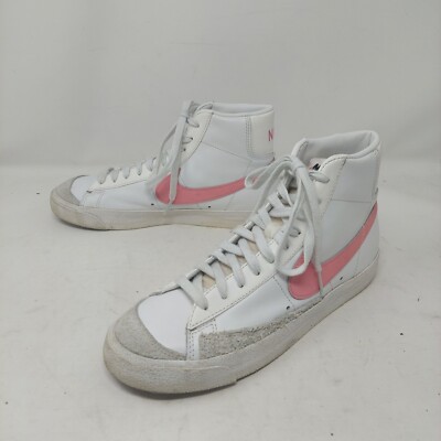 Nike Blazer Mid Top 77 White Pink Leather Sneakers Streetwear CZ1055-144 Sz 8.5-image