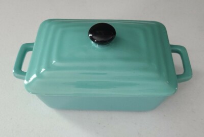 Creative Co Op Cooking Dish with Lid ~ Turquoise ~ 7.5 x 4.0