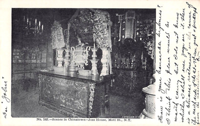 1905 Joss House Store Interior Chinatown Manhattan NY post card-image