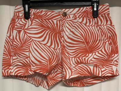Khakis by GAP Sunkissed Shorts Size 0 Orange And White.    3219-image