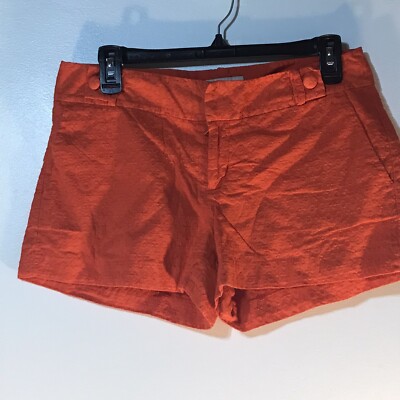 Banana Republic Orange Floral Embroidered Ryan Fit Chinos Womens Size 6 EUC -image