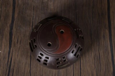 vintage censer incense holder burner yixing clay zisha incensory Eight Diagrams-image