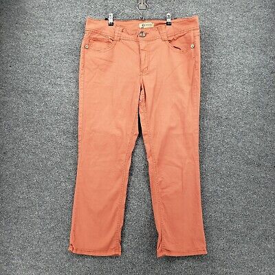Democracy Jeans Womens 16 Orange Ab Solution Mid Rise Straight Zip Fly Stretch-image