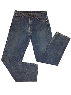 Levis 90’s Orange Tab 40505-0212 Acid Wash Denim Mid Rise 32x31 Actual Vintage-image