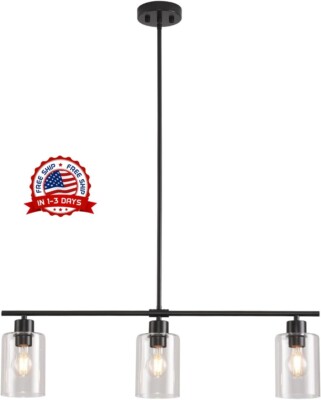 Lamparas de techo colgantes modernas para cocina mesa casa (sin bombilla) 3pcs-image