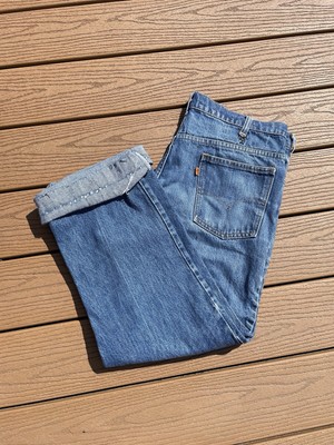 Vintage Levis Orange Tab Jeans Mens 36x28 Blue Relaxed Denim-image