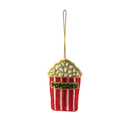 Creative Co-op Popcorn Cotton Ornament Bauble-image