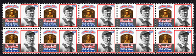 ADDIE JOSS BASEBALL GREAT HALL OF FAME STRIP OF 10 MINT STAMPS-image