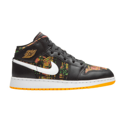 Air Jordan Air Jordan 1 Mid GS 'Black Laser Orange' 555112-003 Shoes-image