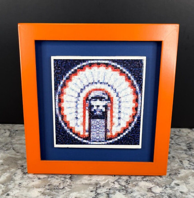 Fighting Illini Chief Altered Photography Framed Tile By Brian Sullivan - 2169-image