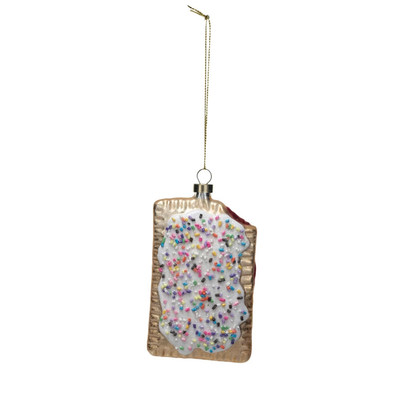 Creative Co-op Pop Tart Glass Ornament Bauble-image