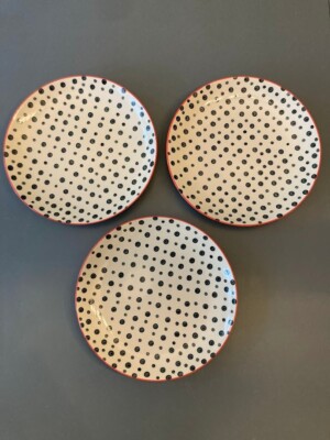 Summer Blueberry Plates- Set of 3, 10 in - July 4th - Creative Co-op-image