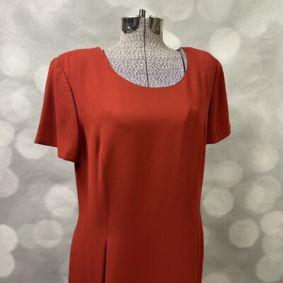 Jacqueline Ferrar Burnt Orange Size 12 Dress-image