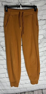 Athleta Women's Triumph Mid Rise Drawstring Sweatpants Jogger Pants Orange S-image