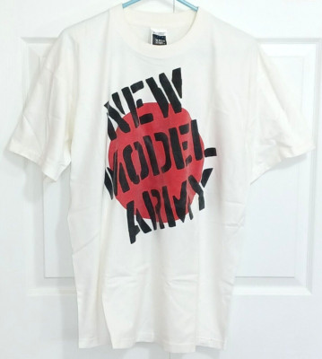 NEW MODEL ARMY XL Early 2000s Classic Band Logo T Shirt Justin Sullivan NMA-image
