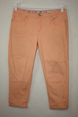 Vintage America Blues Sz 8/29 (34x25) Boyfriend Ankle Jeans Pale Orange-image
