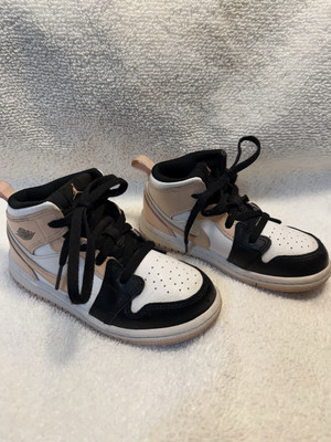 Nike Air Jordan 1 Mid TD Arctic Orange Black 640735-133 9C No Box-image