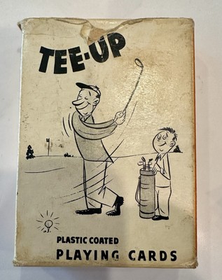 Tee Up Creative Playing Card Co Golfing Funny Card Deck Novelty Vintage 50s-image