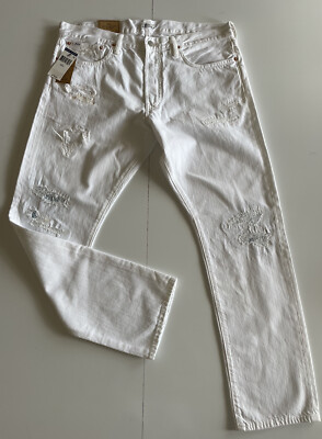 Polo Ralph Lauren Men's The Sullivan Slim White Jeans Size 36x32 (38