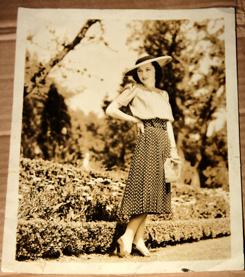 8x10 Maureen O'Sullivan 1940's Publicity Photo Sepia Black and White B+W RARE-image