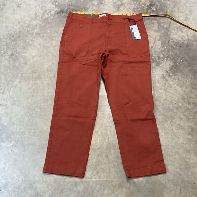 Studio Blue Pant Womens 33 Copper Coin Burnt Orange Jada Hi Rise Straight-image