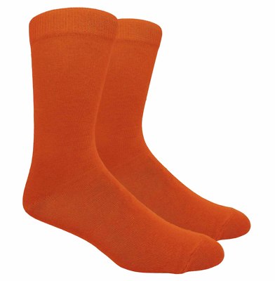 Fine Fit Men's Solid Color Cotton Dress Socks Wedding Assorted Plain-image