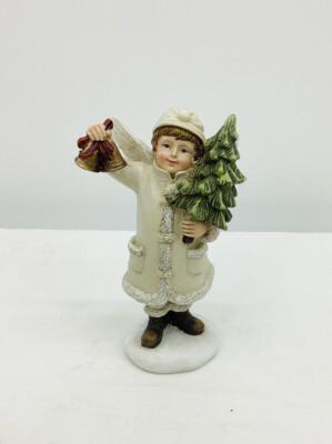 Creative Co-Op Silent Night Collection Resin Child Figurine, Style D-image