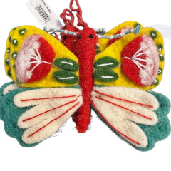 Creative Co-op Dragonfly with Blue and Yellow Tipped Wings Ornament Bauble-image