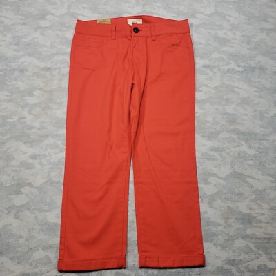 Bke Pants Womens 28 Orange Curvy Fit Mid Rise Payton NWT-image