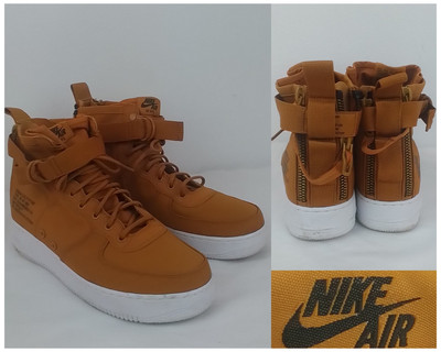 Nike AF1 Air Force Sneakers 10.5 Mid Desert Ochre #J2719-image