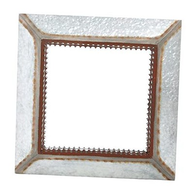  Square Metal Framed Mirror -image